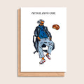 Arthur Jaffa Cake – illustrated portrait greeting card, front