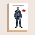 Auguste Rogan Josh – illustrated portrait greeting card, front