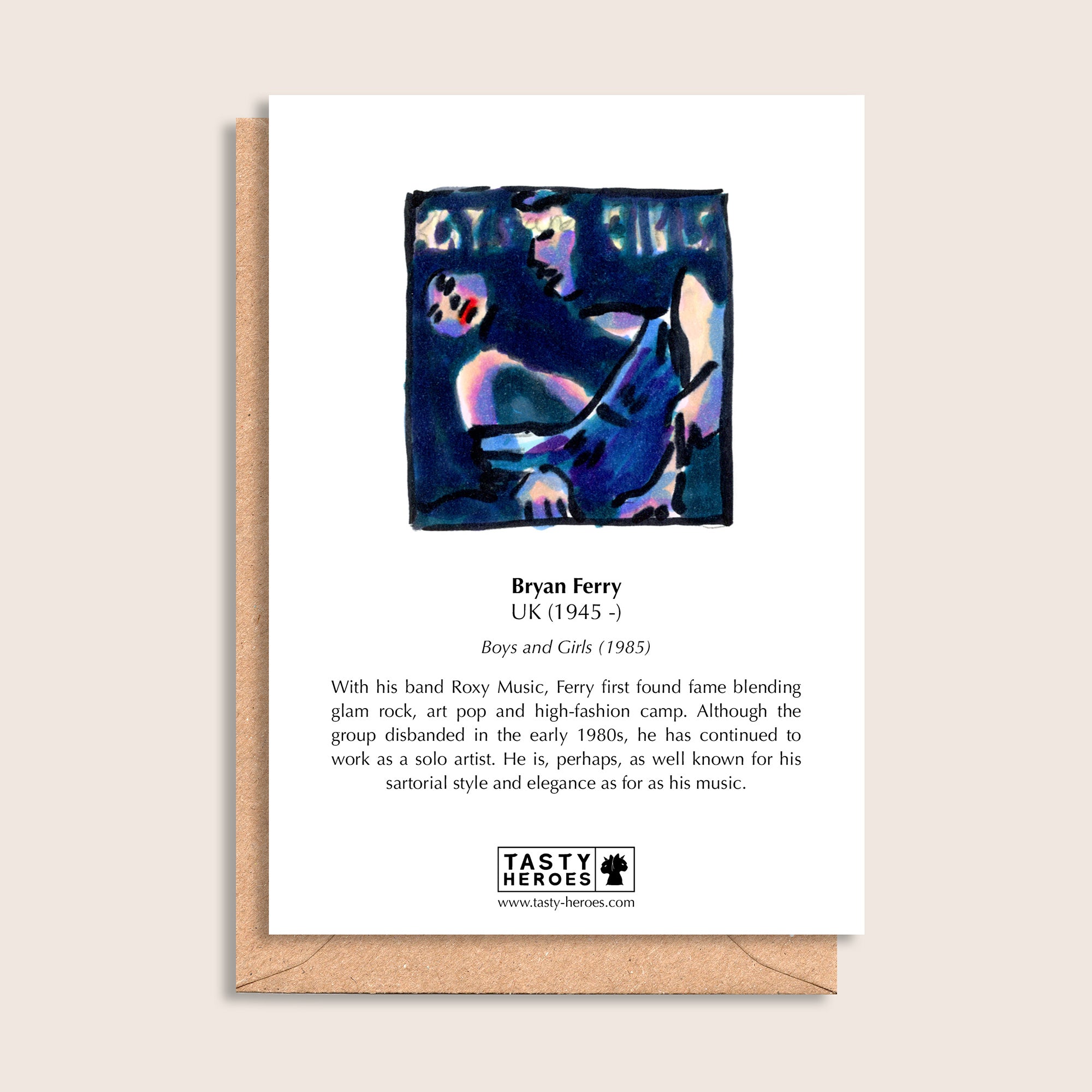 Bryan Cherry – biographical note and Bryan Ferry artwork, reverse