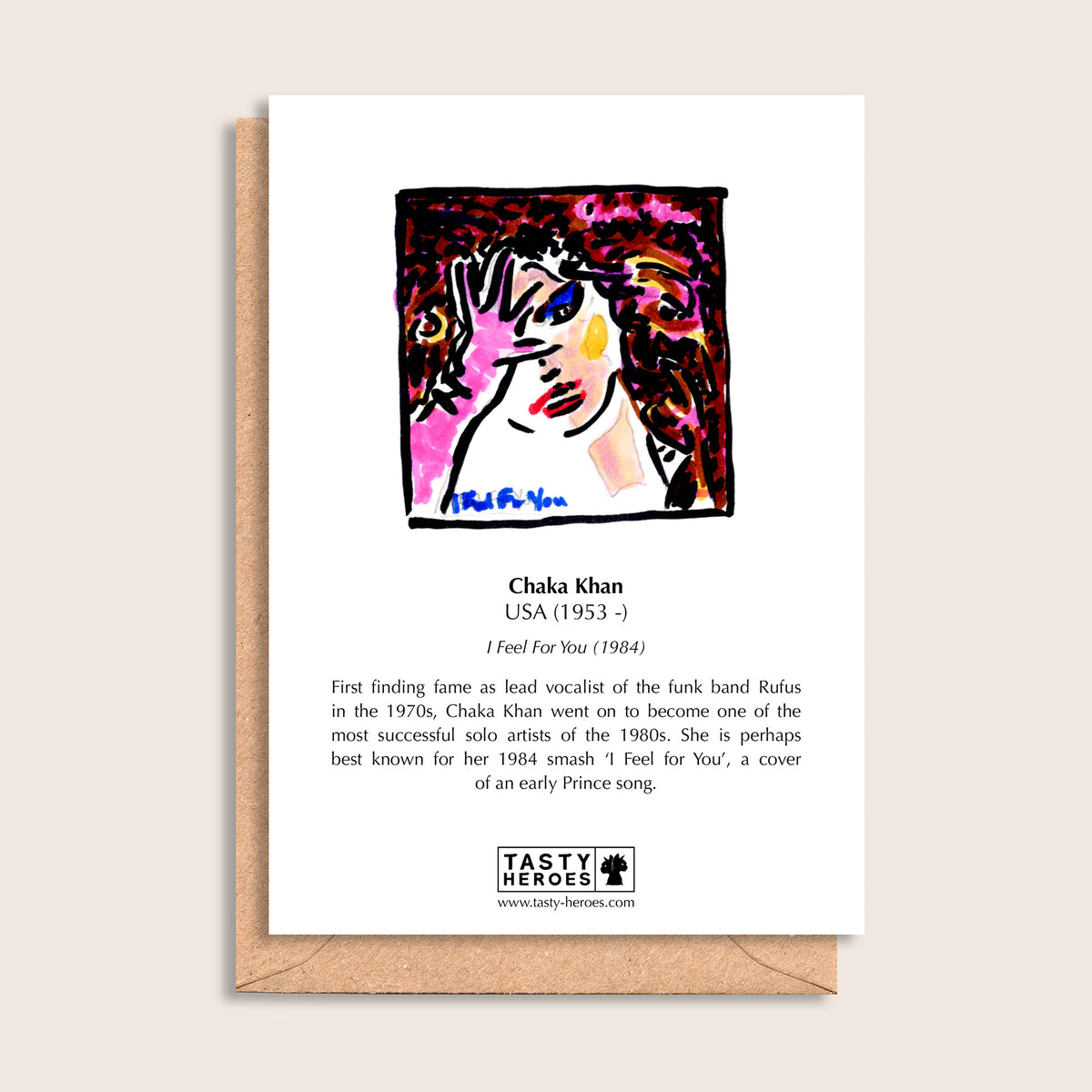 Chaka Naan – biographical note and Chaka Khan artwork, reverse