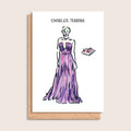 Charlize Terrine – illustrated portrait greeting card, front