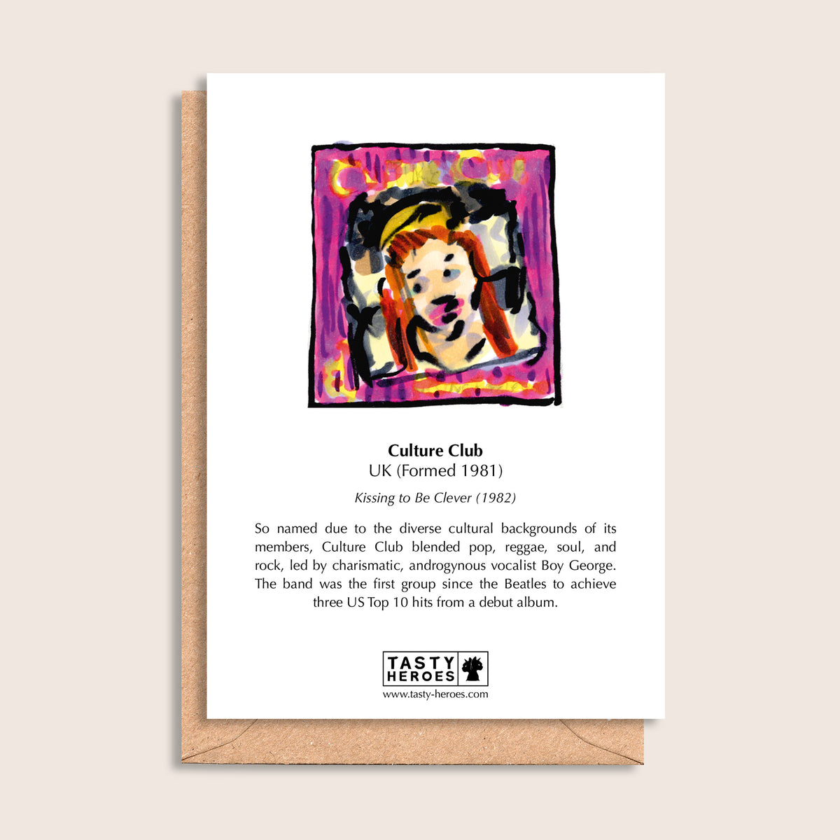 Culture Club Sandwich – biographical note and Culture Club artwork, reverse
