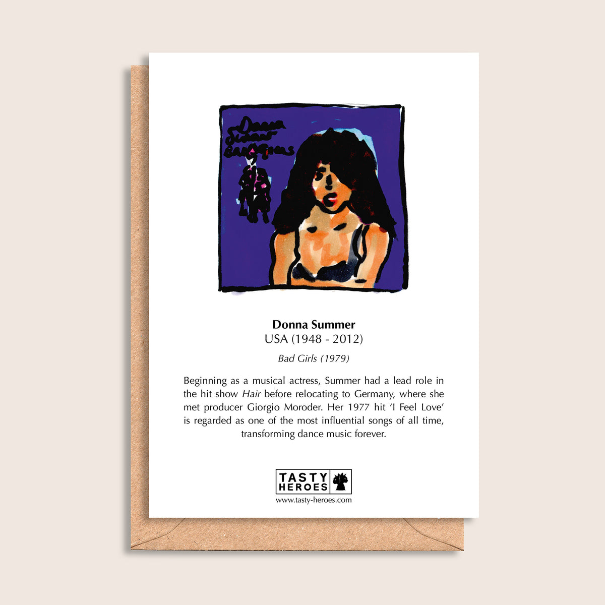 Donna Summer Fruits – biographical note and Donna Summer artwork, reverse