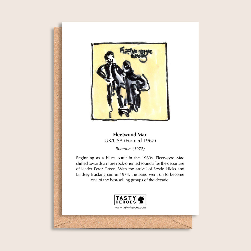 Fleetwood Mac & Cheese – biographical note and Fleetwood Mac artwork, reverse