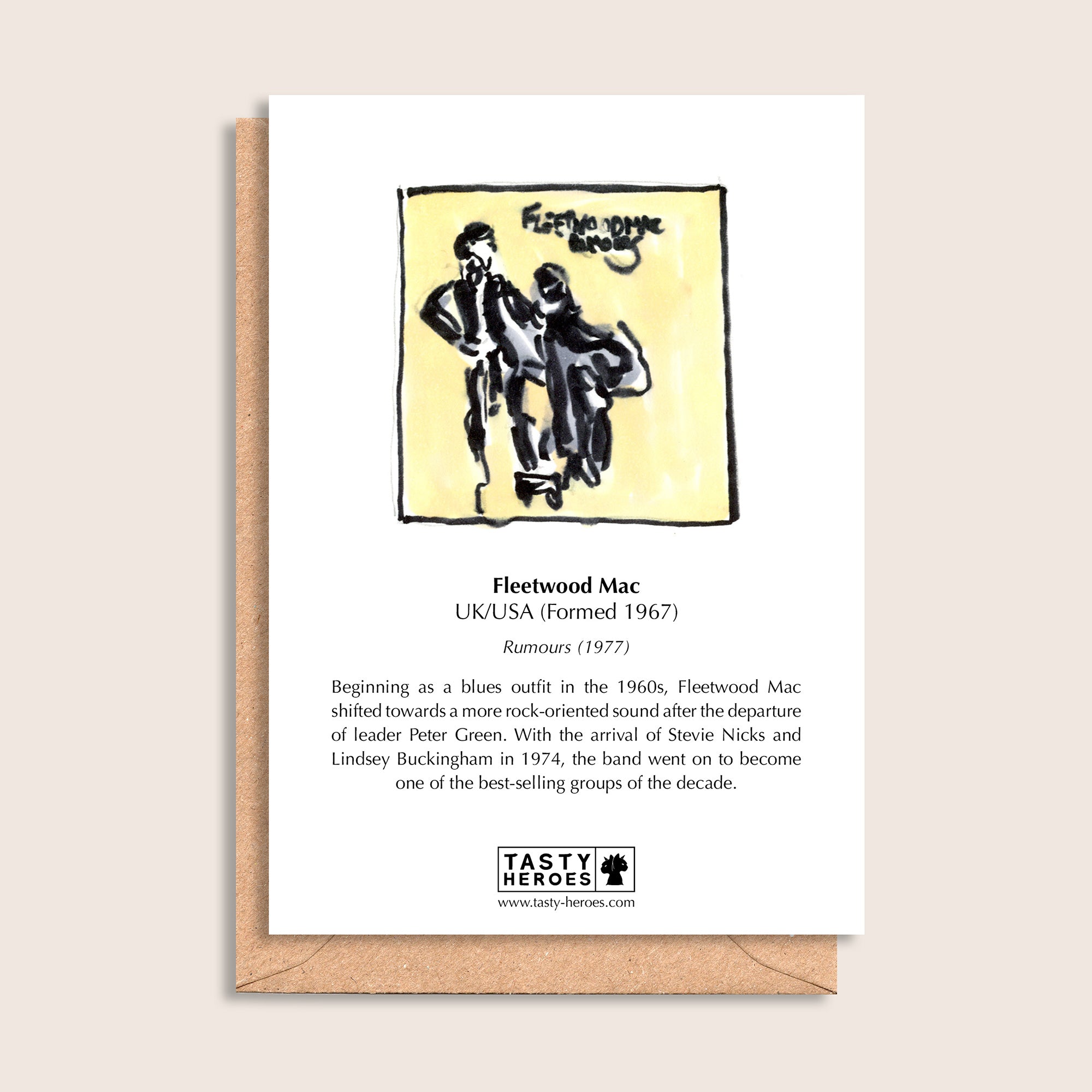 Fleetwood Mac & Cheese – biographical note and Fleetwood Mac artwork, reverse