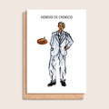 Giorgio De Chorizo – illustrated portrait greeting card, front