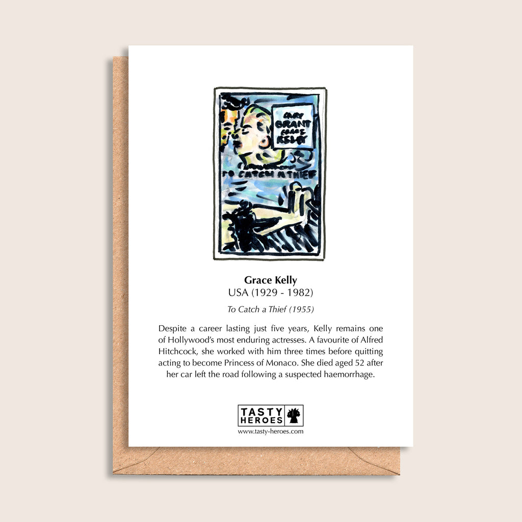 Grace Jelly – biographical note and Grace Kelly artwork, reverse