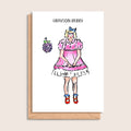 Grayson Berry – illustrated portrait greeting card, front
