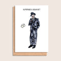 Humphrey Yoghurt – illustrated portrait greeting card, front