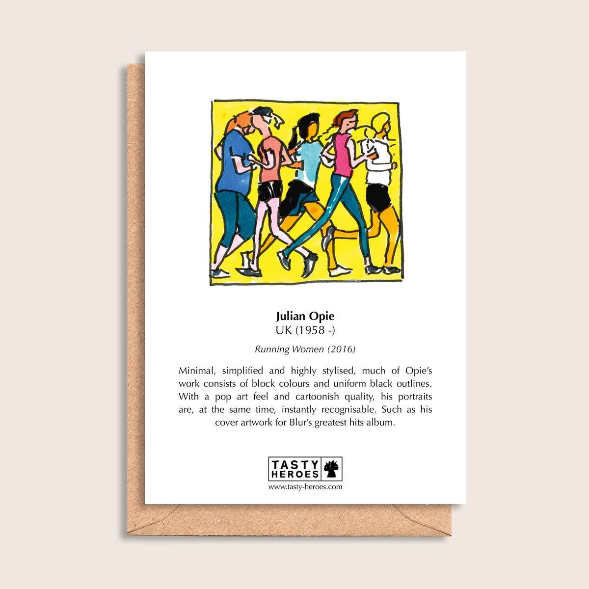 Julian Oatly – biographical note and Julian Opie artwork, reverse