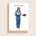 Lauren Mutton – illustrated portrait greeting card, front