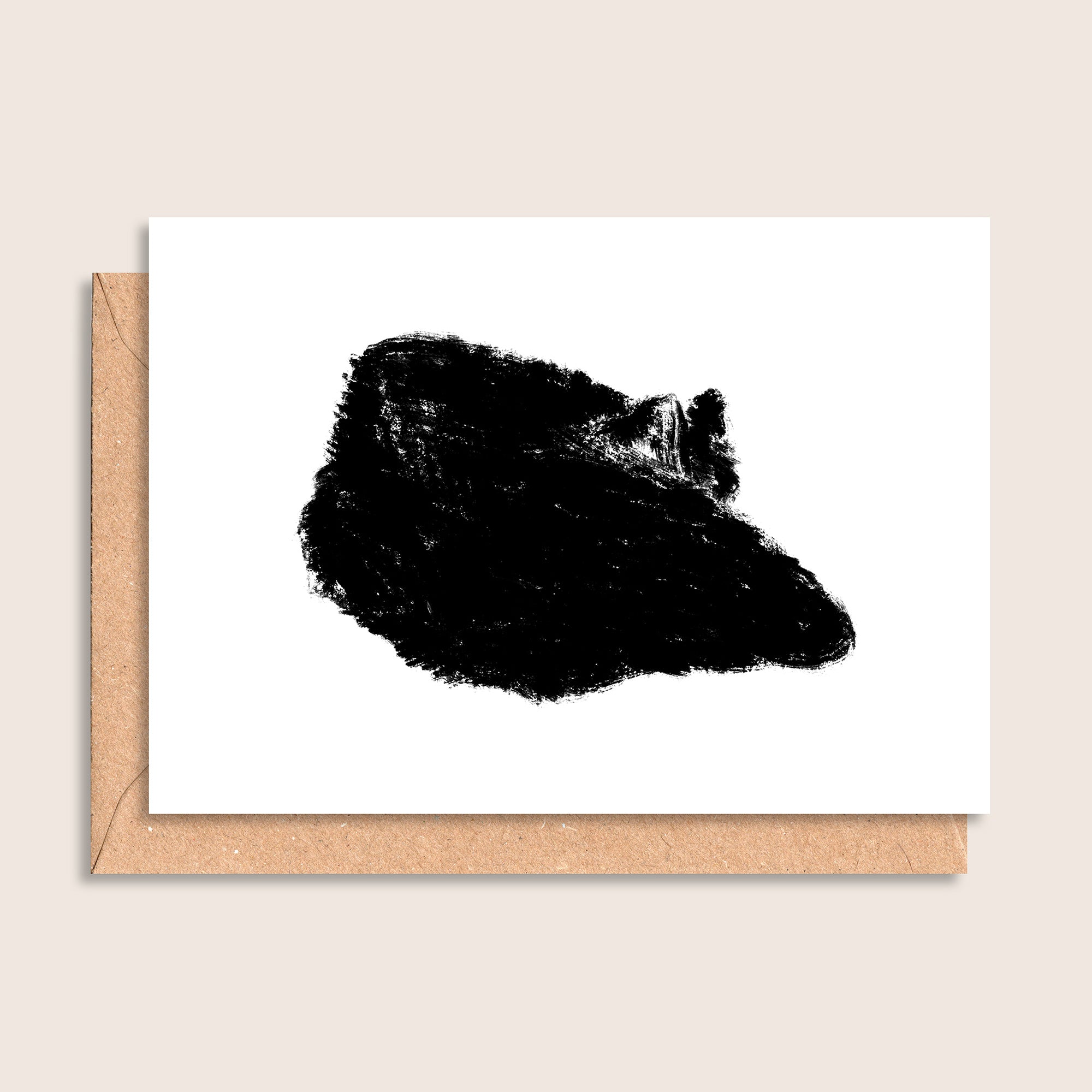 Lazy Afternoon - illustrated black cat greeting card by Tasty Heroes