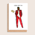 Lionel Rich Tea – illustrated portrait greeting card, front