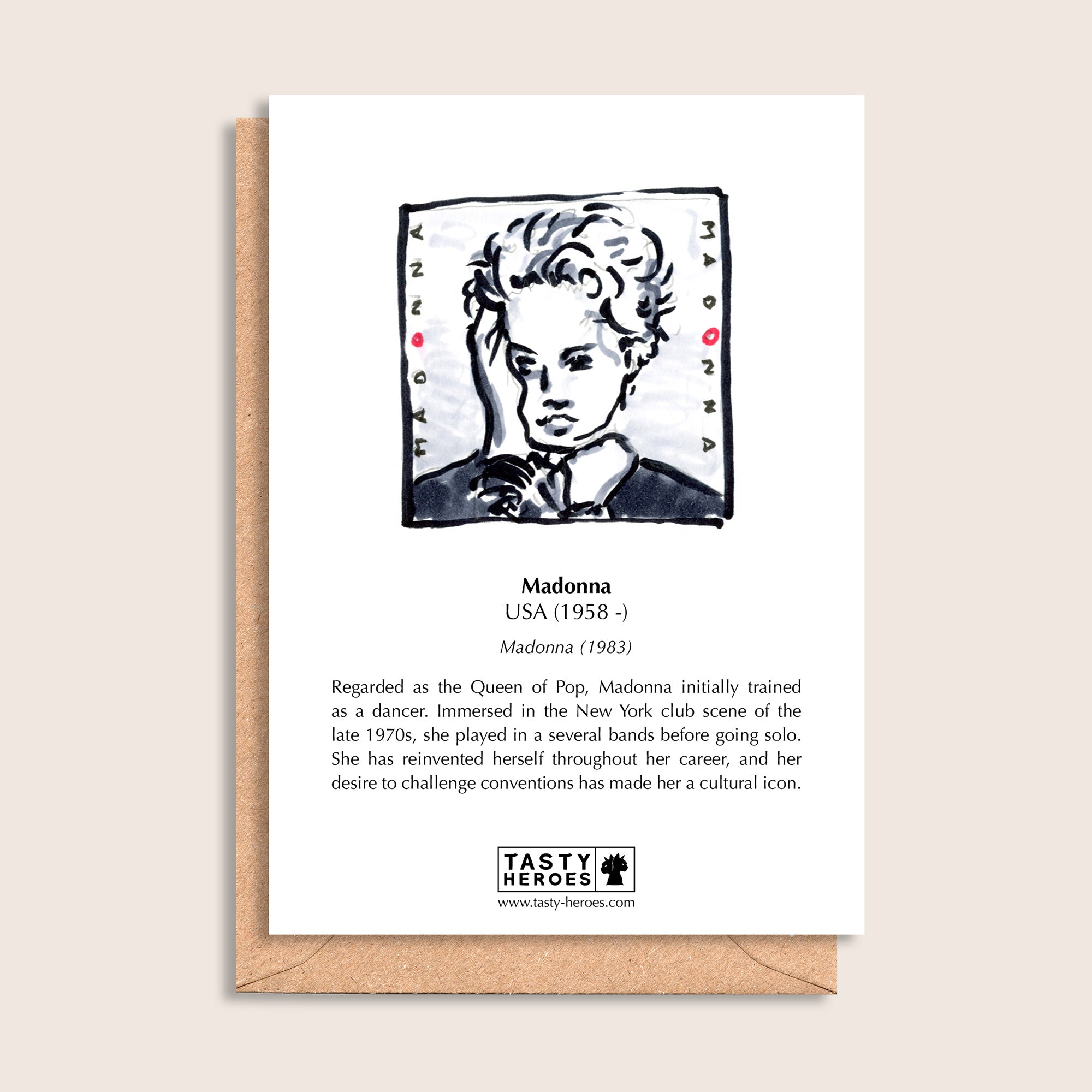 Madonna Kebab – biographical note and Madonna artwork, reverse