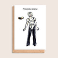 Madonna Kebab – illustrated portrait greeting card, front