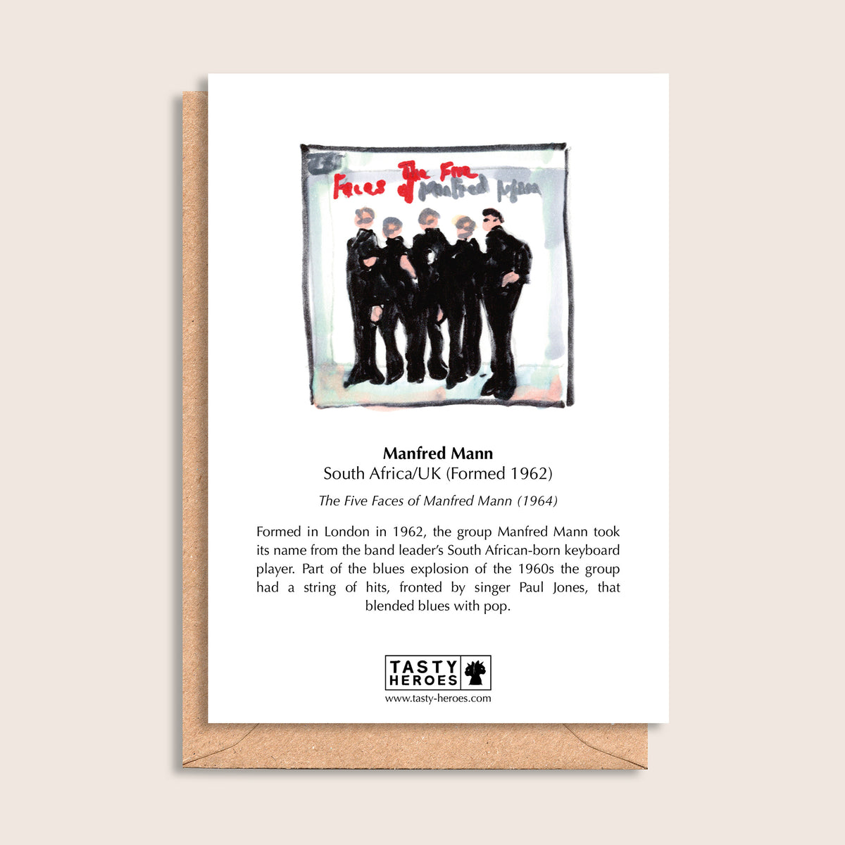 Manfred Mango Chutney – biographical note and Manfred Mann artwork, reverse