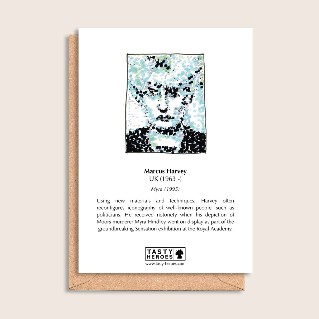 Marcus Harvey Wallbanger – biographical note and Marcus Harvey artwork, reverse