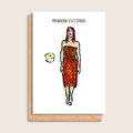 Marion Custard – illustrated portrait greeting card, front