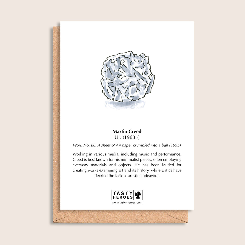 Martin Swede – biographical note and Martin Creed artwork, reverse
