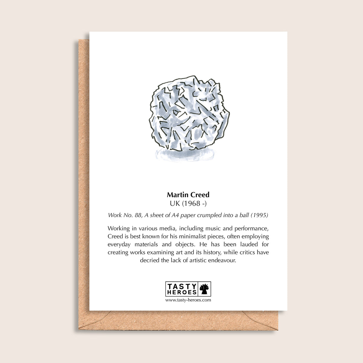 Martin Swede – biographical note and Martin Creed artwork, reverse