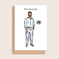Mat Coleslaw – illustrated portrait greeting card, front