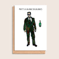 Matt Le Blanc de Blancs – illustrated portrait greeting card, front