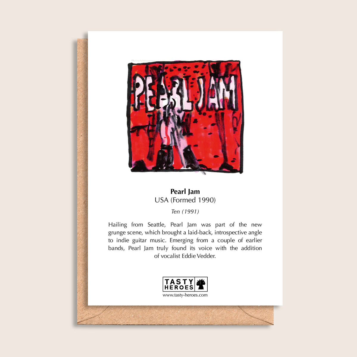 Pearl Jam Donuts – biographical note and Pearl Jam artwork, reverse