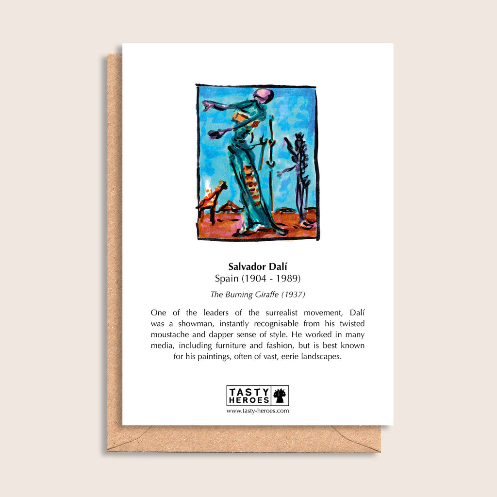 Salvador Thali – biographical note and Salvador Dalí artwork, reverse