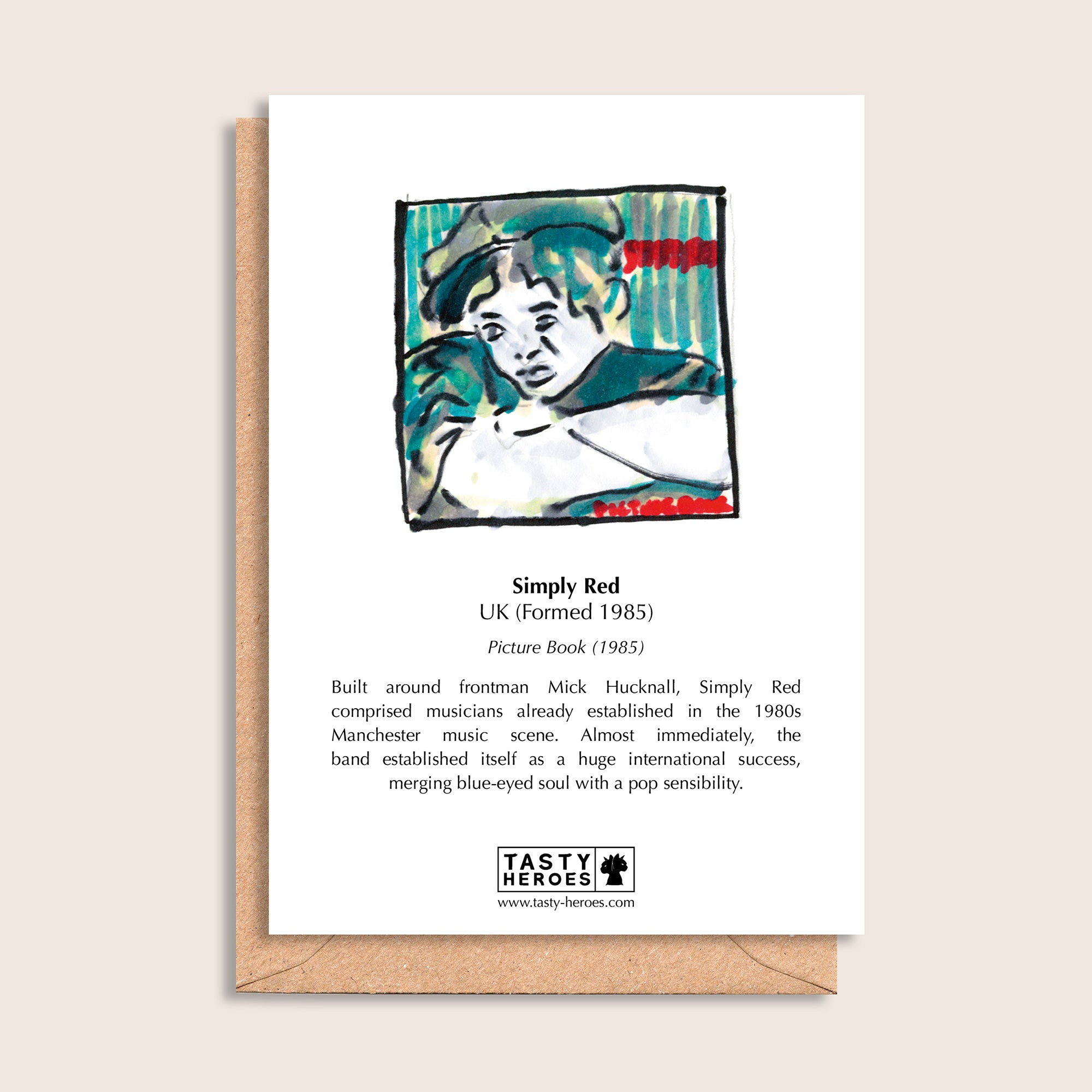 Simply Bread – biographical note and Simply Red artwork, reverse