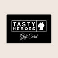 Tasty Heroes Digital Gift Card — black design, choose from £5, £10, £15, £20, £25 or £50