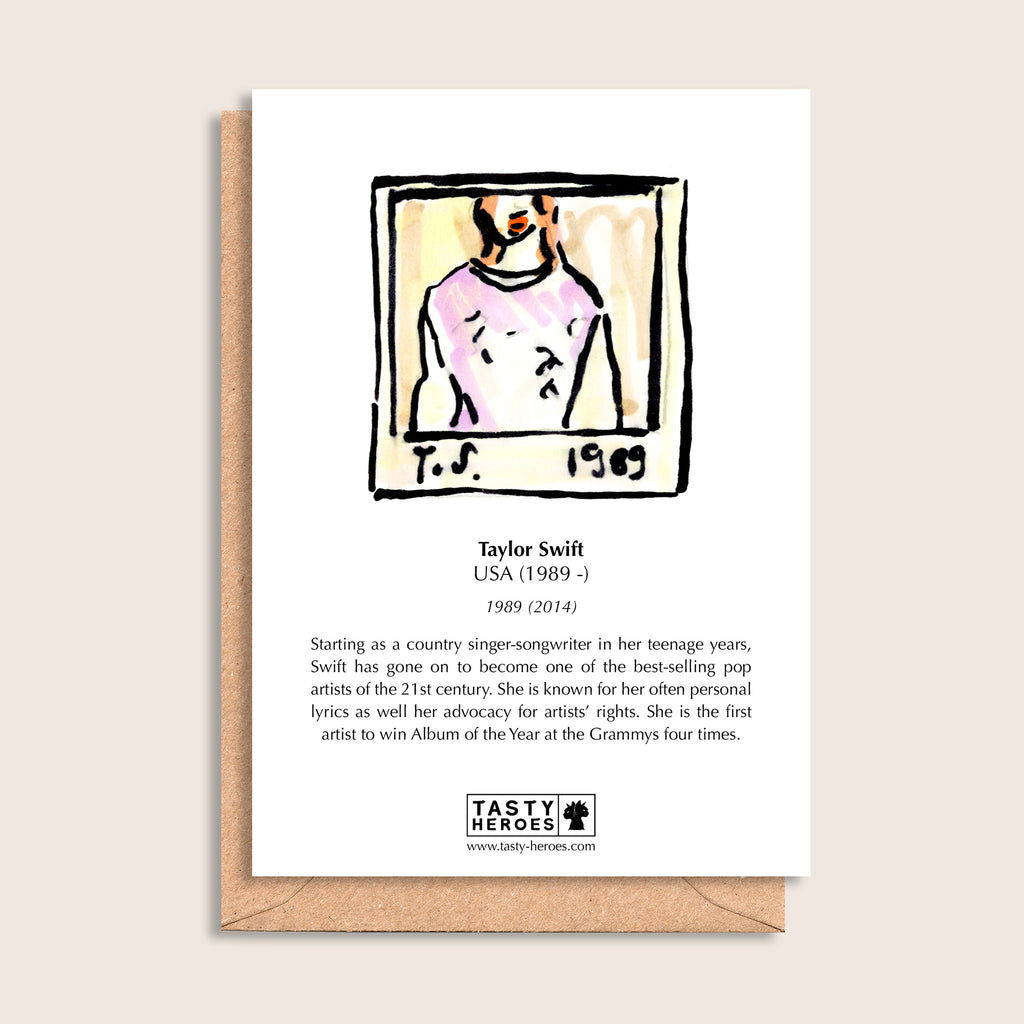 Taylor Swift Half – biographical note and Taylor Swift artwork, reverse