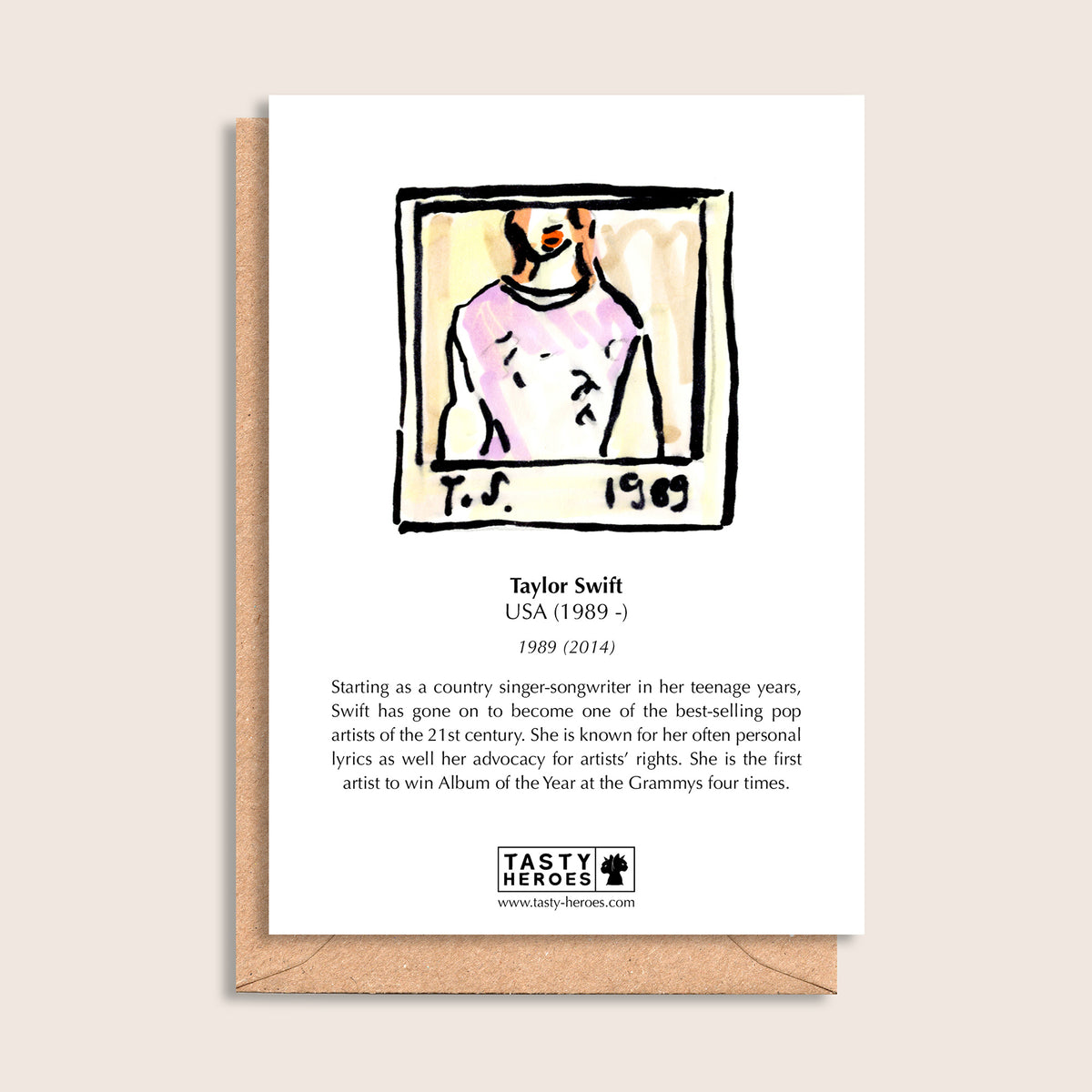 Taylor Swift Half – biographical note and Taylor Swift artwork, reverse
