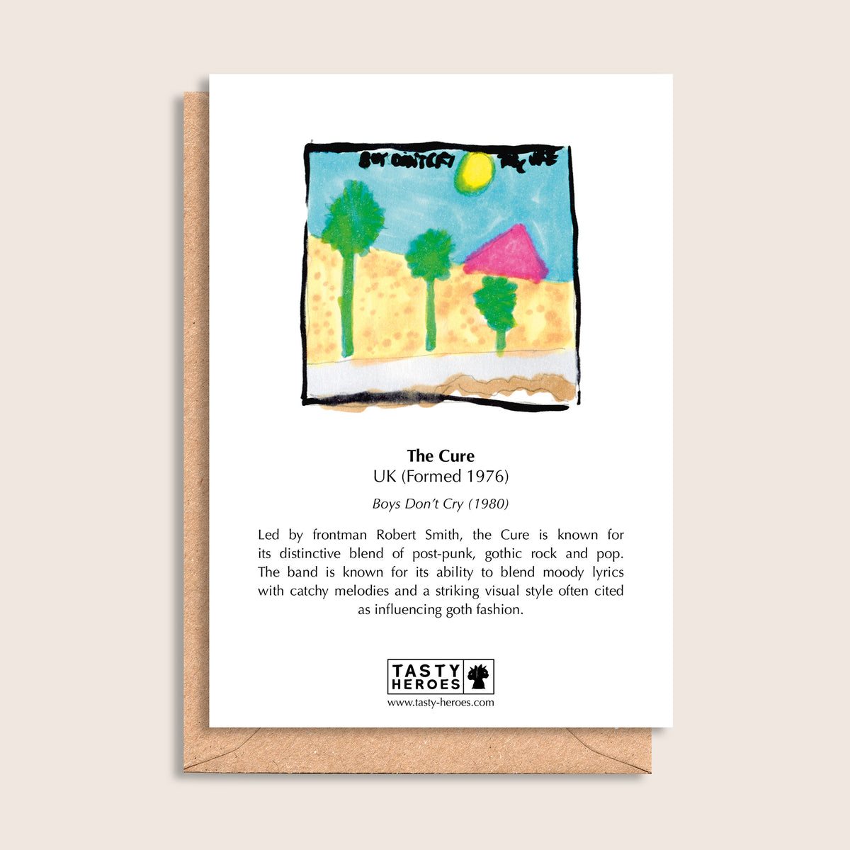 The Cured Ham – biographical note and The Cure artwork, reverse