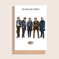 The Rolling Scones – illustrated portrait greeting card, front